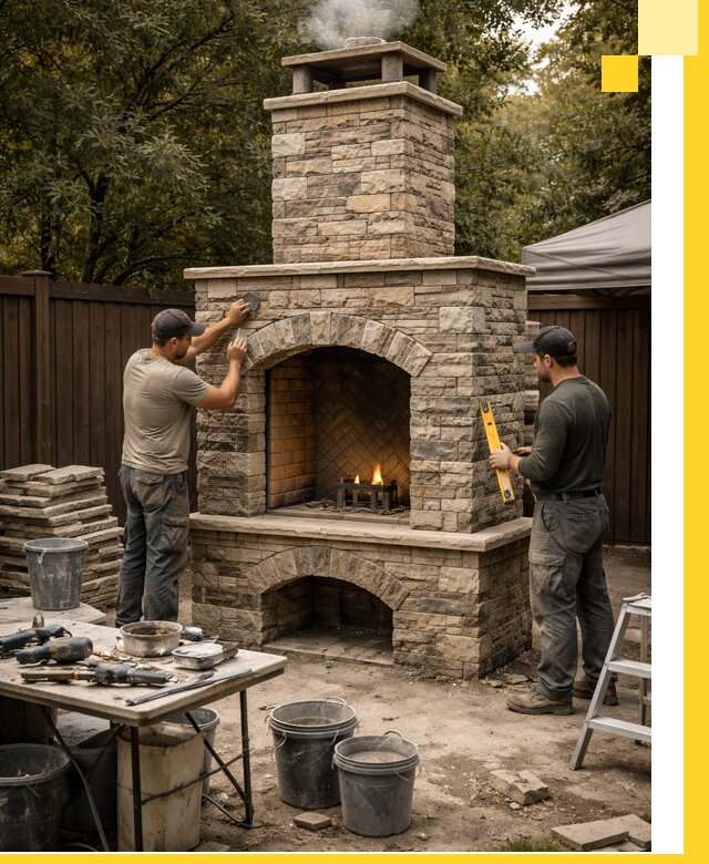 Проектирование и установка уличных каминов в Апшеронске