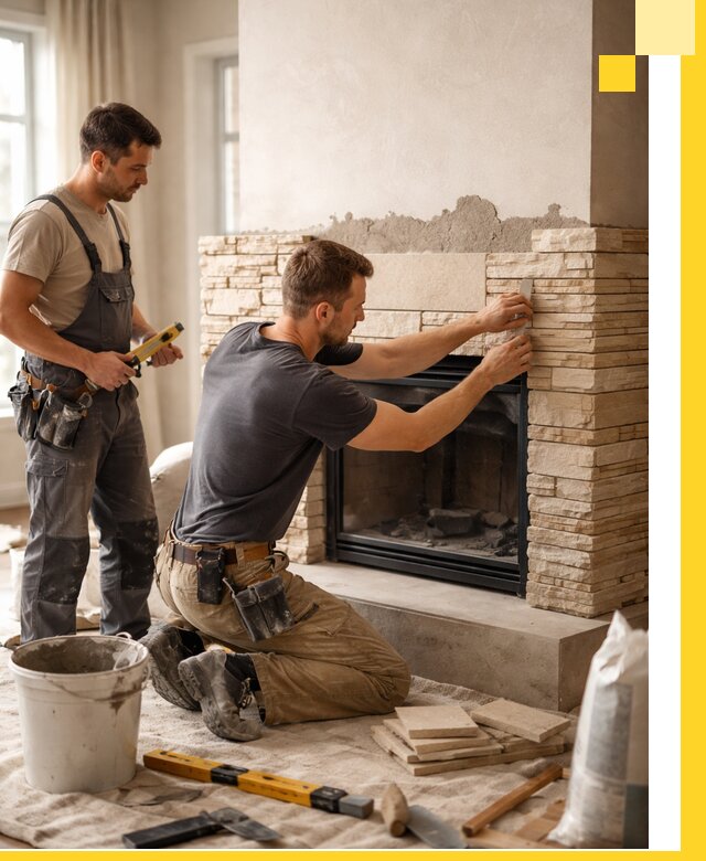 Установка и монтаж каминов для загородного дома в Апшеронске