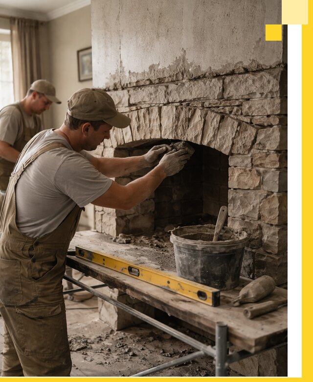 Изготовление каминов под ключ в Апшеронске, монтаж и отделка