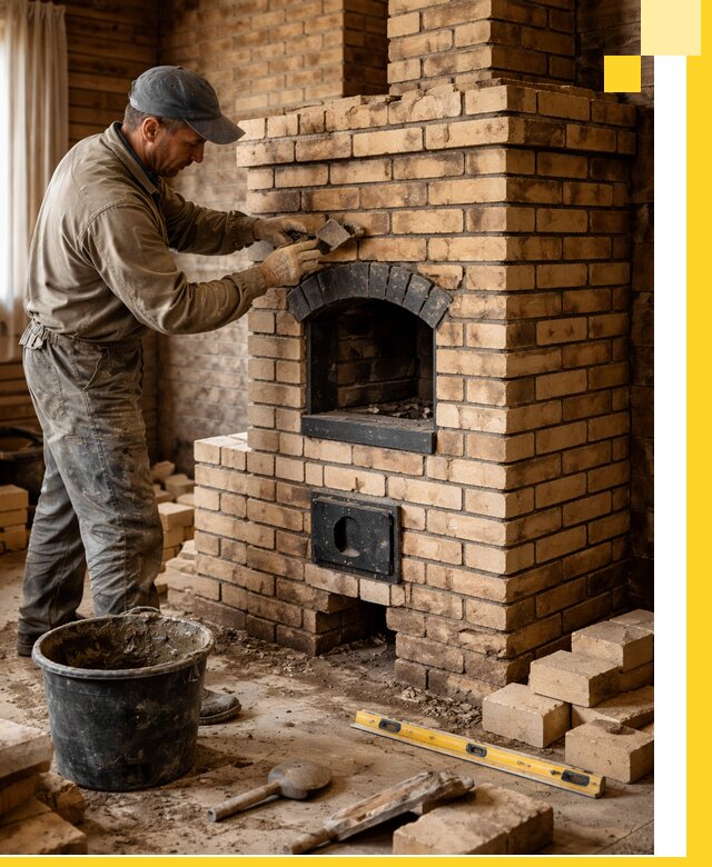 Кирпичные печи под ключ в Апшеронске: проектирование и кладка