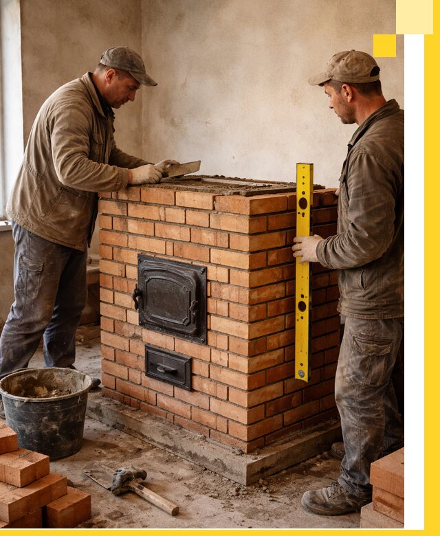 Отопительные печи под ключ в Апшеронске, установка и сборка