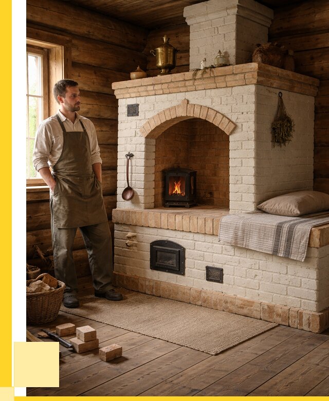 Русские печи с лежанкой под ключ в Апшеронске от 153720 р. ЭриданПшр