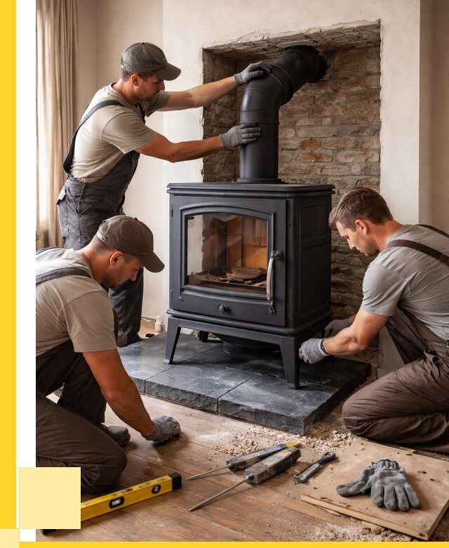 Монтаж печи камина в частном доме в Апшеронске от 25620 р. | ЭриданПшр