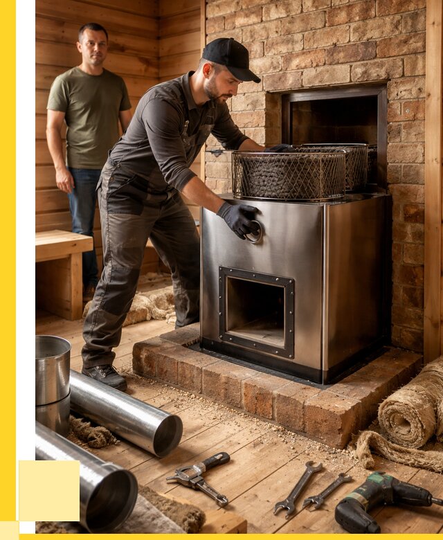 Монтаж банных печей под ключ в Апшеронске от 18446 р., ЭриданПшр