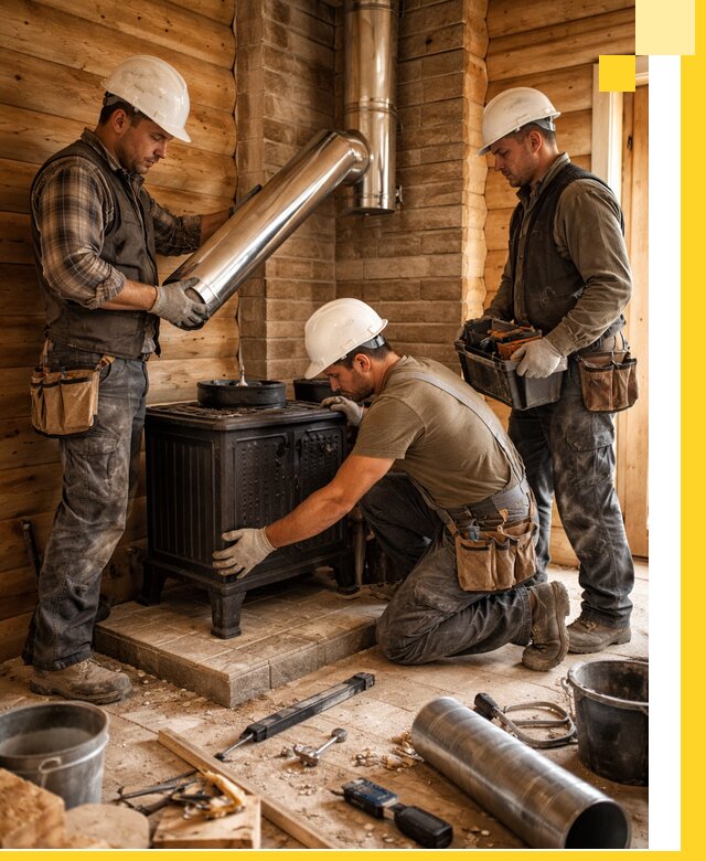 Профессиональный монтаж банных печей и дымоходов в Апшеронске