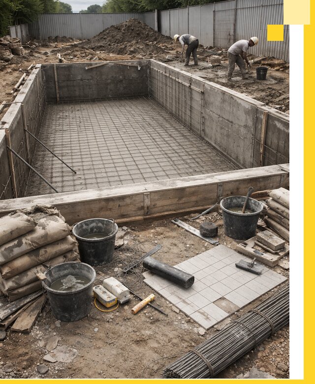 Строительство бассейнов под ключ в Апшеронске, дизайн и монтаж