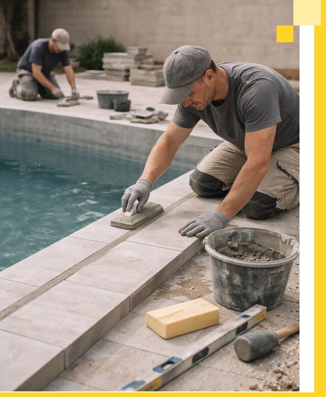 Отделка бассейнов в Апшеронске: декоративная отделка и гидроизоляция