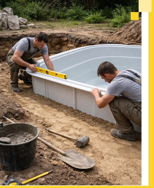 Производство и установка пластиковых бассейнов в Апшеронске под ключ