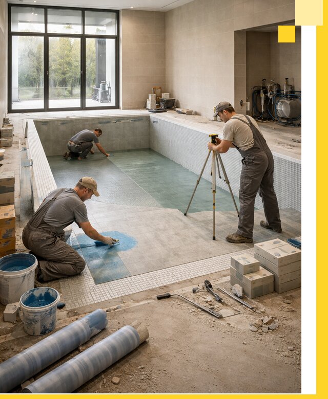 Проект и строительство закрытых бассейнов в Апшеронске под ключ