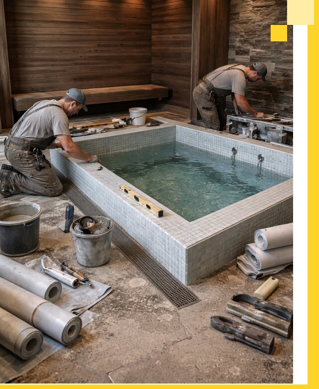 Установка и строительство бассейнов для сауны в Апшеронске