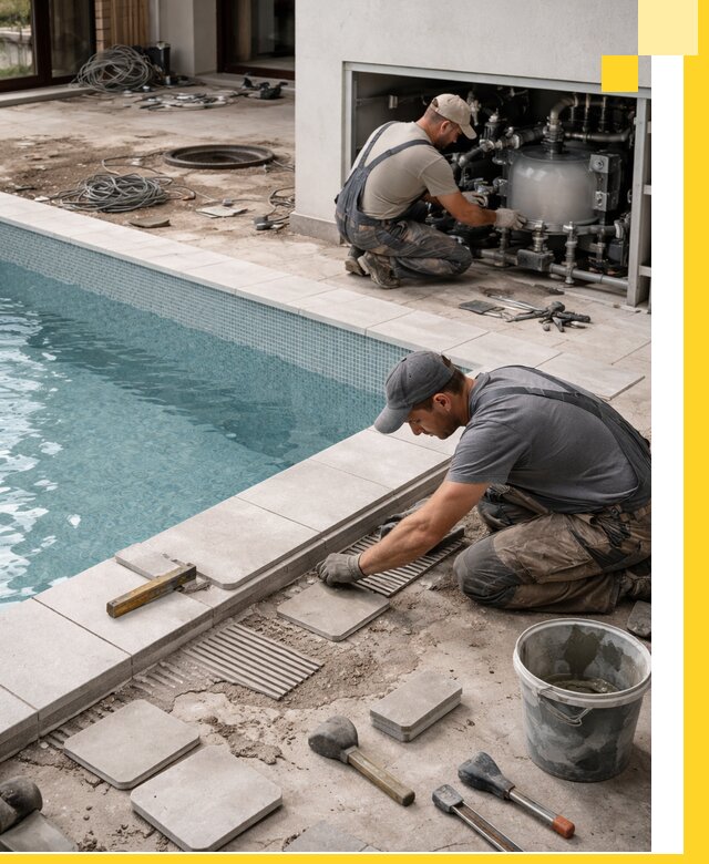 Строительство и монтаж бассейнов в коттедже в Апшеронске