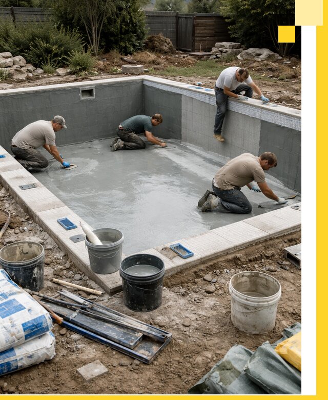 Изготовление и монтаж чаши бассейна под ключ в Апшеронске