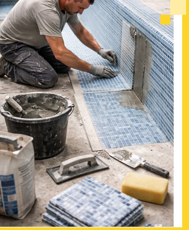 Укладка и ремонт мозаики для бассейнов под ключ в Апшеронске