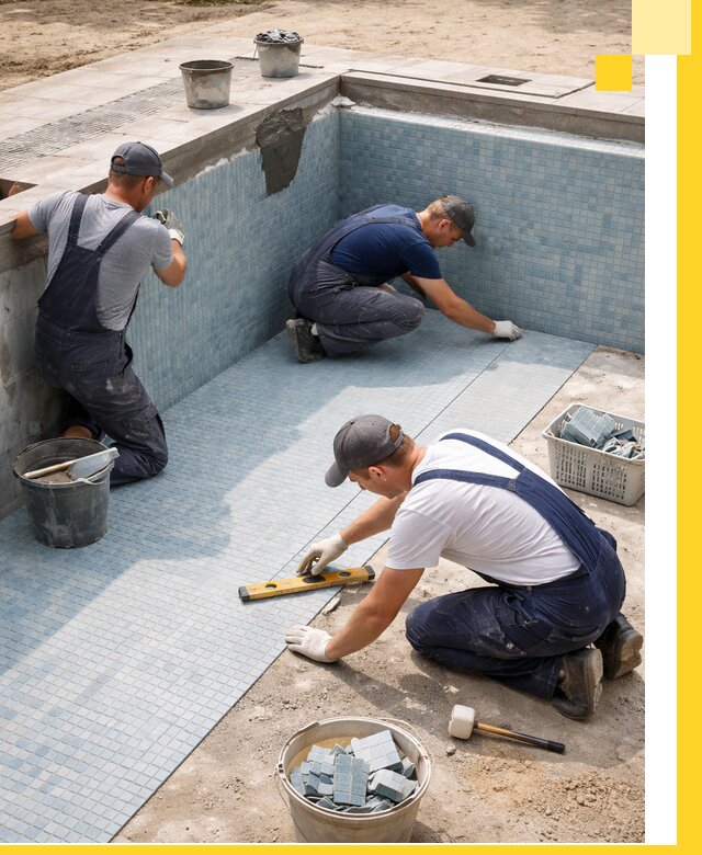 Укладка и установка плитки для бассейнов под ключ в Апшеронске