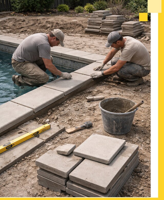 Установка и изготовление копингового камня для бассейнов в Апшеронске
