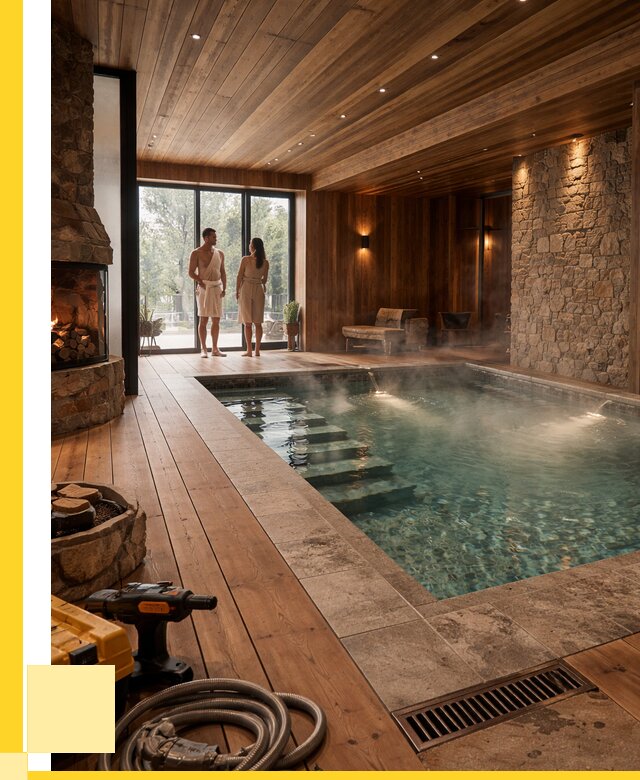 Проекты бань с бассейном под ключ в Апшеронске от 76860 р., ЭриданПшр