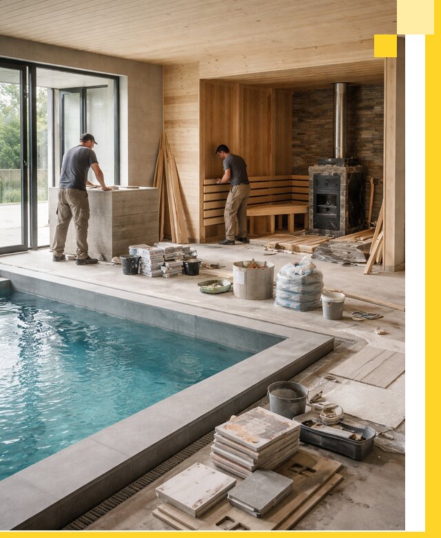 Проектирование и строительство бань с бассейном в Апшеронске