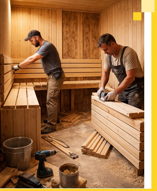 Профессиональный комплексный ремонт саун под ключ в Апшеронске