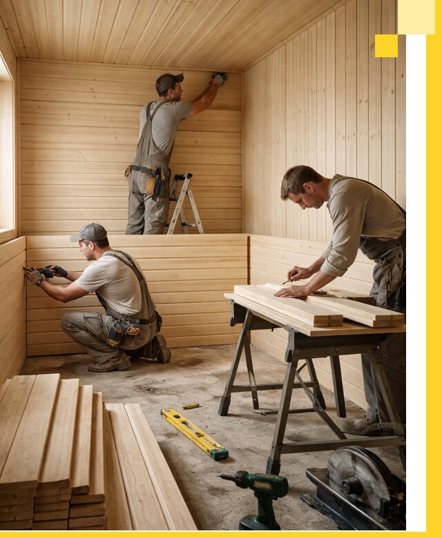 Обшивка саун в Апшеронске из натуральной древесины под ключ