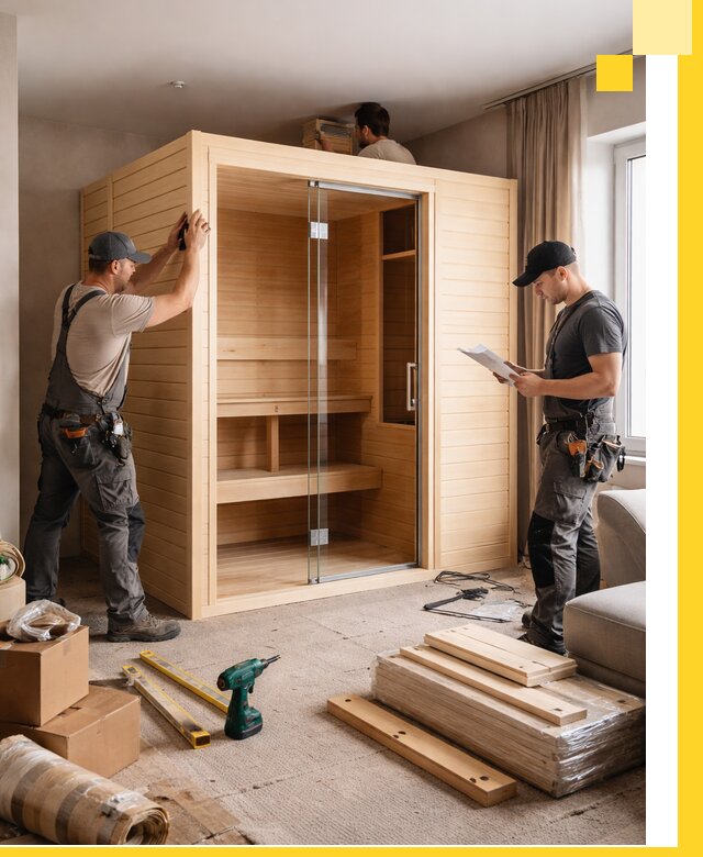 Установка и благоустройство саун в квартире в Апшеронске