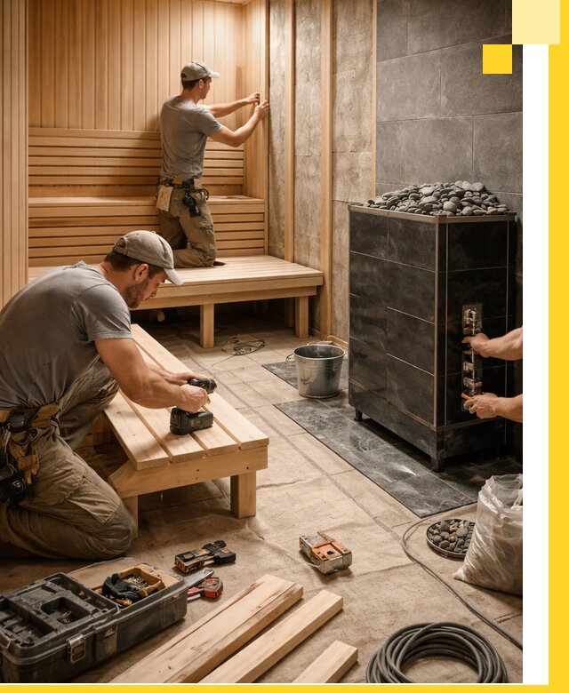 Дизайн и строительство интерьерных саун под ключ в Апшеронске