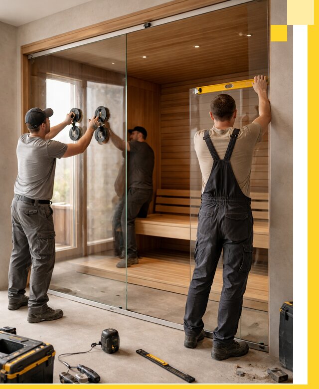 Производство и монтаж стеклянных саун под ключ в Апшеронске