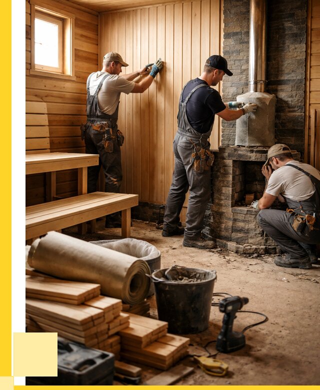 Ремонт бань под ключ в Апшеронске от 46116 р. | ЭриданПшр