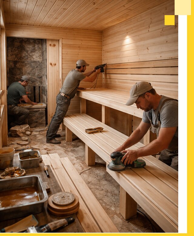 Профессиональная отделка бань в Апшеронске под ключ, с гарантией