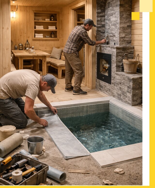 Строительство бань с комнатой отдыха под ключ в Апшеронске