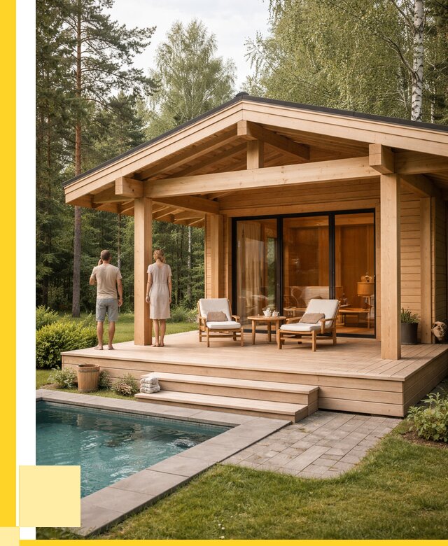 Бани с террасой под ключ в Апшеронске от 614880 р. | ЭриданПшр