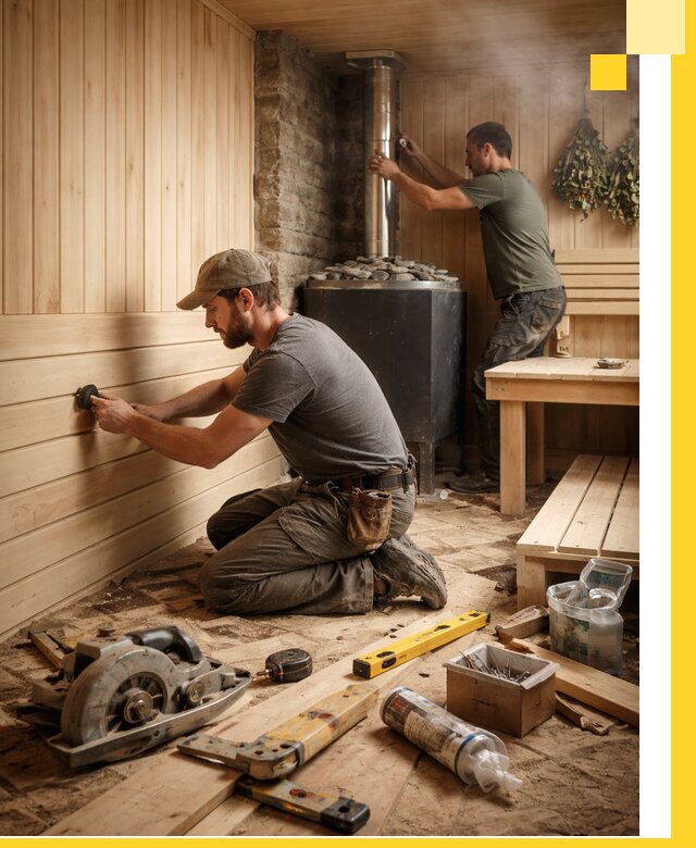 Полное строительство и оснащение парных под ключ в Апшеронске