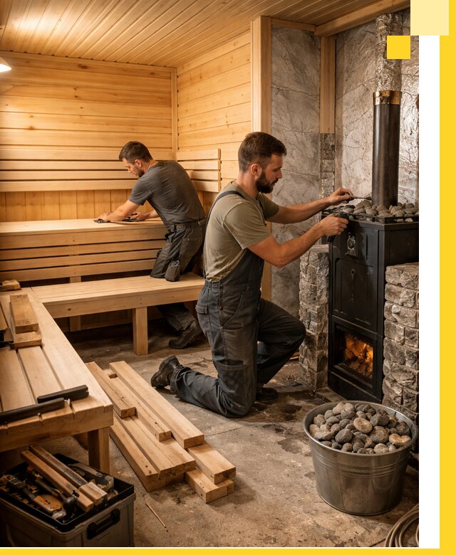 Дизайн и строительство интерьеров бань под ключ в Апшеронске