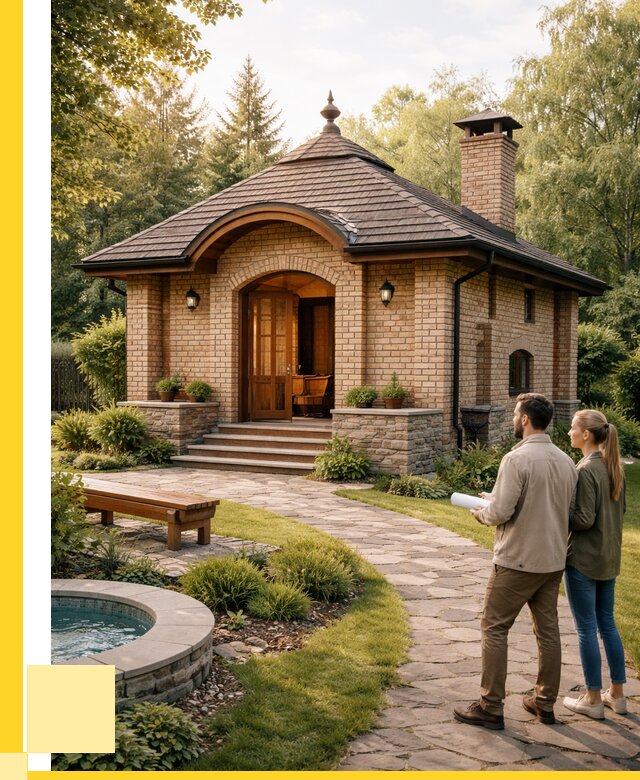 Проект кирпичной бани в Апшеронске от 30744 р. | ЭриданПшр