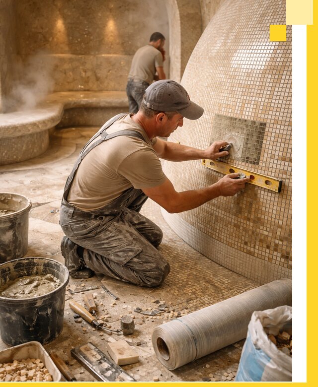 Хамам под ключ в Апшеронске: проектирование, строительство, отделка