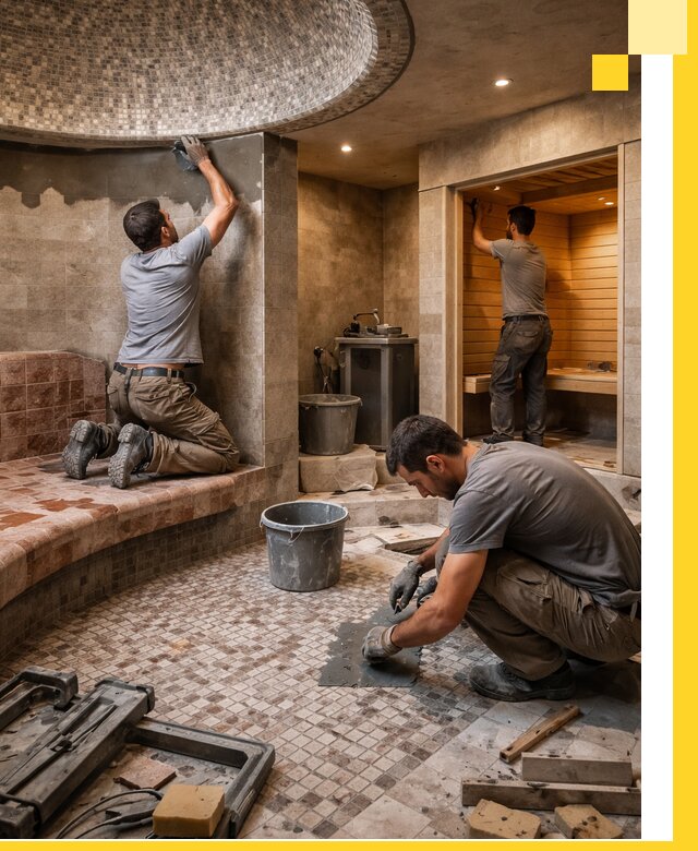 Проект и строительство хамама бани и сауны под ключ в Апшеронске