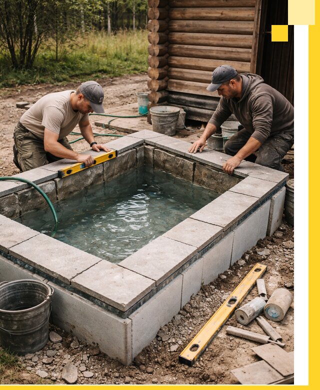 Изготовление и установка холодных купелей под ключ в Апшеронске